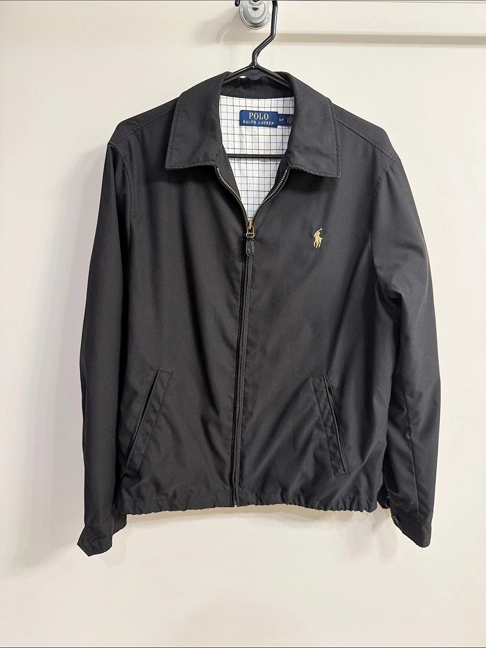 Polo Ralph Lauren Harrington Windbreaker Jacket Black & White Small